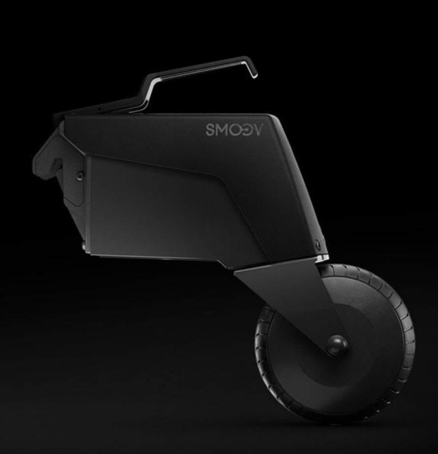 Side profile image of the 'SMOOV One' power assist wheel add-on.