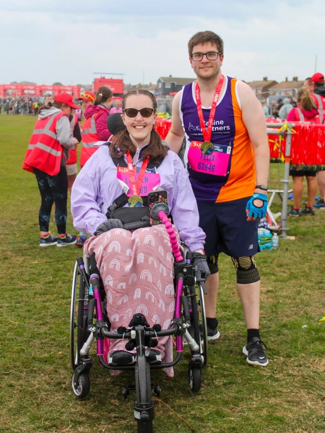 WE DID IT! 🏅

Not only did we cross the Great North Run finish line, but we also reached our fundraising goal!

Although we are both still very exhausted from the race, we wanted to thank everyone who donated to or shared our fundraising page. Every contribution truly makes a difference and allows @caninepartnersuk to continue their life-changing work by providing assistance dogs, like Fliss, to people with disabilities.

Stay tuned for some video insights into how Felix pushed me in my wheelchair, along with all my necessary medical equipment for 13.1 miles! 🦮👩🏻‍🦽🏃🏻