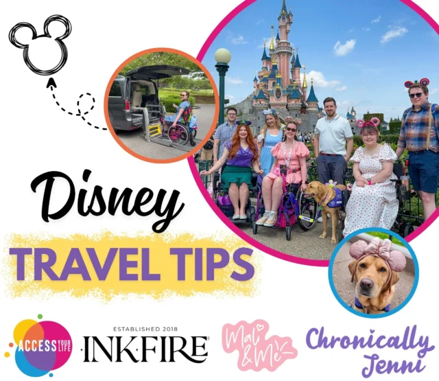 We are excited to announce that the first instalment in our series of accessible Disney travel tips is now live!

In this blog, we share everything we, along with @inkfirelimited, @mali.and.m.e, and @chronicallyjenni, did to prepare for our recent trip to Disneyland Paris. We cover topics such as planning, packing, managing medical equipment, and tackling the one task that anyone with a medical condition dreads…securing insurance.

If you have any questions, feel free to leave them in the comments. Be sure to check out the link in our bio to learn more!👩🏻‍🦽🏰🦮

VD: A smiley group photo taken in front of the castle at Disneyland Paris, featuring four females - three of them are wheelchair users, and all four are wearing Minnie Mouse ears. Three males and a fox-red Labrador are standing alongside them. The text reads ‘Disney Travel Tips’.